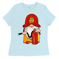 Baby Blue firefighter gnomes Ladies Tee - Artiststas