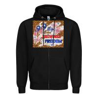 Black flip flops fireworks & freedom 4th of july Zipper Hoodie - TumblerDesignByShophia