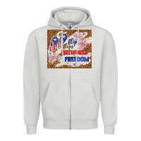 Dove Grey flip flops fireworks & freedom 4th of july Zipper Hoodie - TumblerDesignByShophia