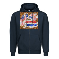Navy flip flops fireworks & freedom 4th of july Zipper Hoodie - TumblerDesignByShophia