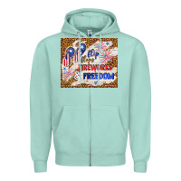 Seafoam flip flops fireworks & freedom 4th of july Zipper Hoodie - TumblerDesignByShophia