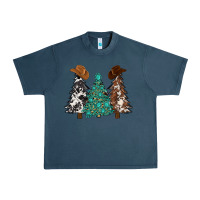 Midnight Navy cowhide with gemstones trees Urban Heavy Tee - MaliasSmallBusiness