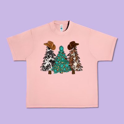 Cowhide With Gemstones Trees Urban Heavy Tee Designed By Maliassmallbusiness