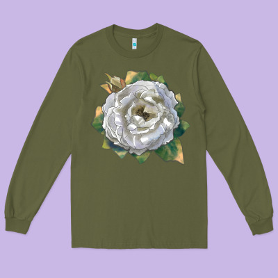 Pillow Fight Rose Long Sleeve Tee Designed By Lillyallendesigns