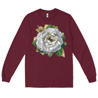 Burgundy Pillow Fight Rose Long Sleeve Tee - LillyAllenDesigns