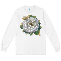 White Pillow Fight Rose Long Sleeve Tee - LillyAllenDesigns