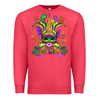 Cardinal mardi gras mask Premium Sweatshirt - OliviaCreatesArt