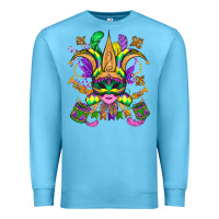 Ocean Blue mardi gras mask Premium Sweatshirt - OliviaCreatesArt