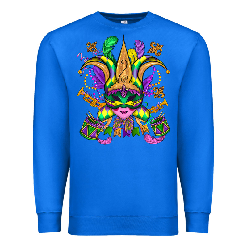 Mardi Gras Mask Premium Sweatshirt by OliviaCreatesArt | Teevron