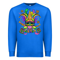 True Royal mardi gras mask Premium Sweatshirt - OliviaCreatesArt