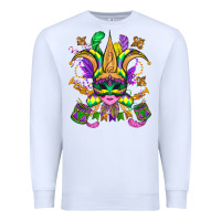 White mardi gras mask Premium Sweatshirt - OliviaCreatesArt