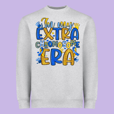 In My Extra Chromosome Era Heavyweight Sweatshirt Designed By Artiststas