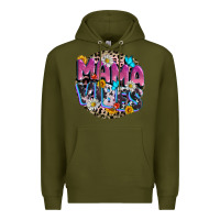 Army Green Mama vibes Mother's Day Premium Hoodie - CowGirlArtShop