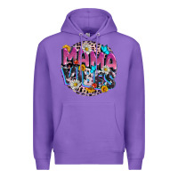 Purple Mama vibes Mother's Day Premium Hoodie - CowGirlArtShop