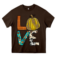 Chocolate Brown fall love Heavy Core Tee - JahusDesignShop