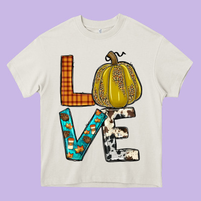 Fall Love Heavy Core Tee Designed By Jahusdesignshop