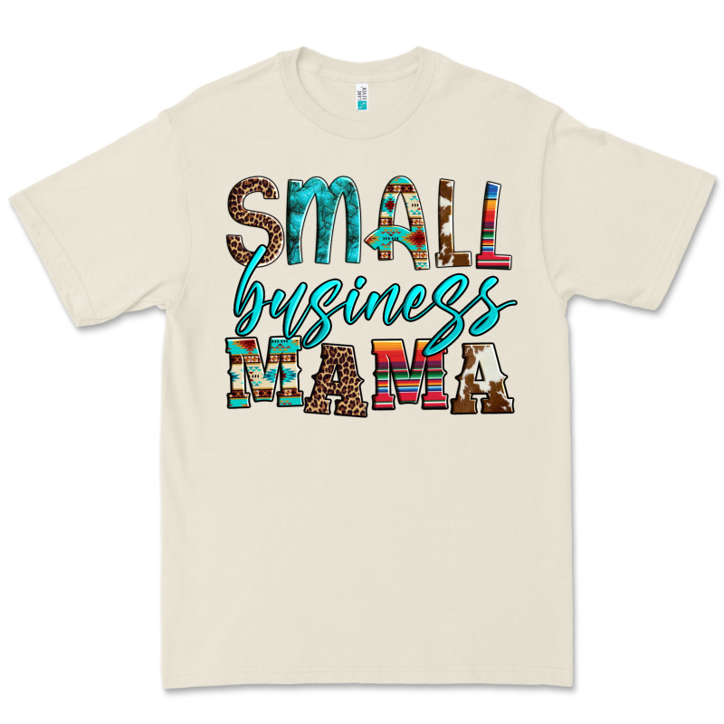 Small Business Mama Leopard Turquoise Aztec Serape Cowhide Premium Tee by Artiststas | Teevron