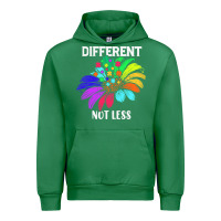 Emerald Different Not Less Daisy Autism Puzzle Urban Hoodie - CowhideDigitalArt
