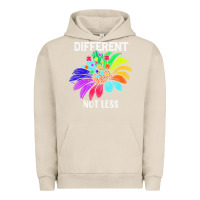 Pigment French Oak Different Not Less Daisy Autism Puzzle Urban Hoodie - CowhideDigitalArt