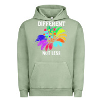 Pigment Oil Green Different Not Less Daisy Autism Puzzle Urban Hoodie - CowhideDigitalArt