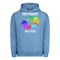 Pigment Pebble Blue Different Not Less Daisy Autism Puzzle Urban Hoodie - CowhideDigitalArt