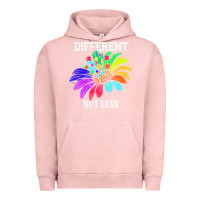Pigment Salmon Different Not Less Daisy Autism Puzzle Urban Hoodie - CowhideDigitalArt