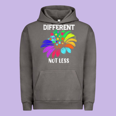 Different Not Less Daisy Autism Puzzle Urban Hoodie Designed By Cowhidedigitalart