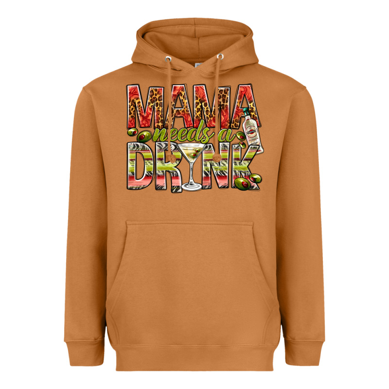 Mama Needs A Drink Mother's Day Heavyweight Hoodie by HowdyJamesFarm | Teevron