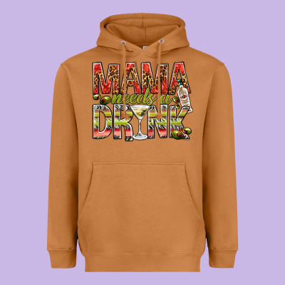 Mama Needs A Drink Mother's Day Heavyweight Hoodie Designed By Howdyjamesfarm