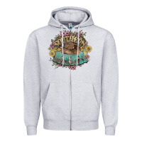 Heather Grey Southern Nana western flowers Zipper Hoodie - HowdyJamesFarm
