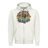 Oatmeal Heather Southern Nana western flowers Zipper Hoodie - HowdyJamesFarm