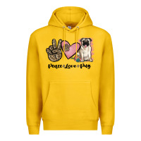 Lemon peace love pug Premium Hoodie - JahusDesignShop