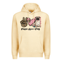 Pina Colada peace love pug Premium Hoodie - JahusDesignShop