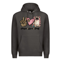 Smoke peace love pug Premium Hoodie - JahusDesignShop