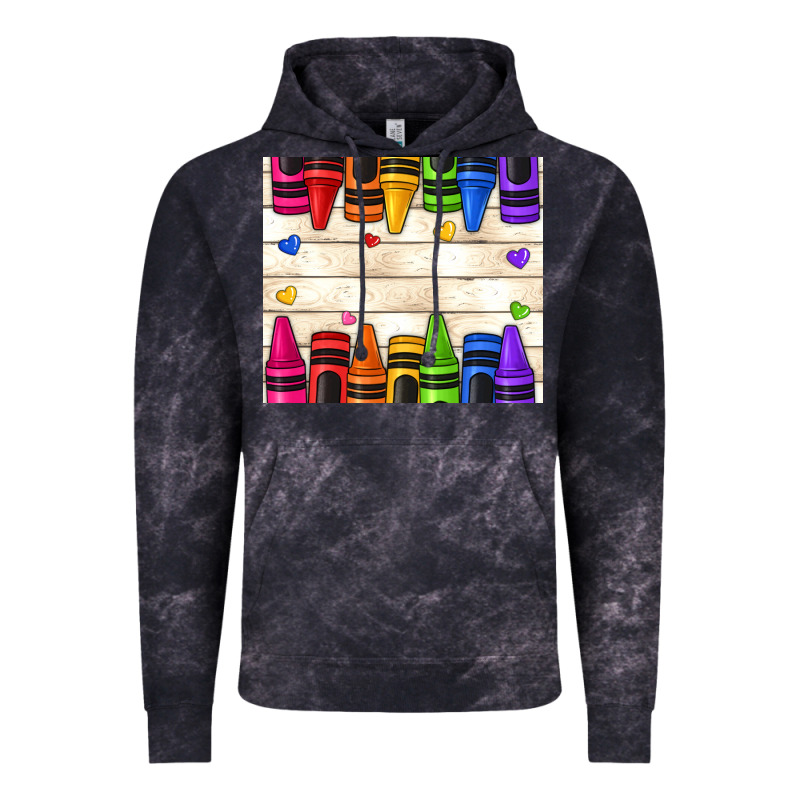 Custom Teacher Name Crayons Vintage Hoodie by NancyCooperArtShop | Teevron