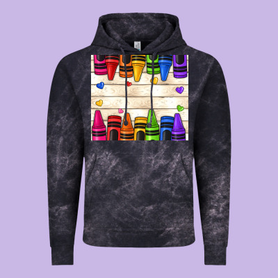 Custom Teacher Name Crayons Vintage Hoodie Designed By Nancycooperartshop