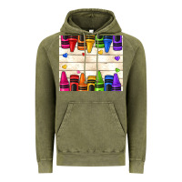 Vintage Olive custom teacher name crayons Vintage Hoodie - NancyCooperArtShop
