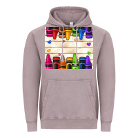 Vintage Zinc custom teacher name crayons Vintage Hoodie - NancyCooperArtShop