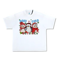 White baby ıt's cold outside Urban Heavy Tee - MaliasSmallBusiness