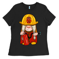 Black firefighter gnomes Ladies Tee - Artiststas