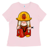 Bubblegum Pink firefighter gnomes Ladies Tee - Artiststas