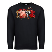 Black love with pig olivia Premium Sweatshirt - OliviaCreatesArt