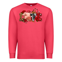 Cardinal love with pig olivia Premium Sweatshirt - OliviaCreatesArt