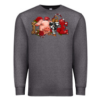 Charcoal Heather love with pig olivia Premium Sweatshirt - OliviaCreatesArt
