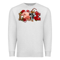 Oatmeal Heather love with pig olivia Premium Sweatshirt - OliviaCreatesArt
