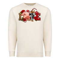 Sandshell love with pig olivia Premium Sweatshirt - OliviaCreatesArt
