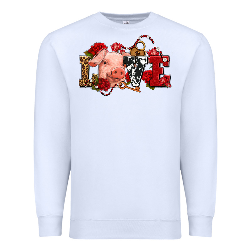 Love With Pig Olivia Premium Sweatshirt by OliviaCreatesArt | Teevron