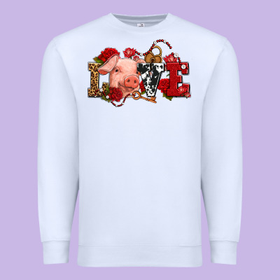 Love With Pig Olivia Premium Sweatshirt Designed By Oliviacreatesart