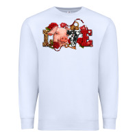 White love with pig olivia Premium Sweatshirt - OliviaCreatesArt