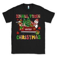 Black Christmas Santa and reindeer truck Classic Tee - MaliasSmallBusiness